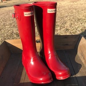 Red Hunter Boots